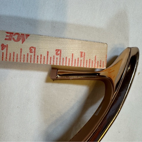 Carvela Metallic Gold & Rhinestone High Heeled Mules - Picture 10 of 10